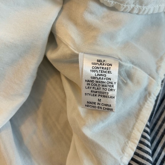 Angel Heart Embroidered Striped Dress Lined Women’s Medium Bohemian Gypsy Floral - Picture 10 of 13